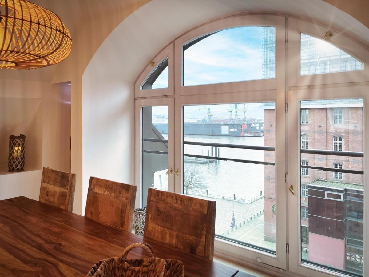 Apartamento Loft-Panoramablick-Hafen & Elbe! Hamburgo Exterior foto